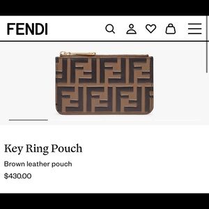NEW Fendi Key Case Pouch Key Ring 😍
